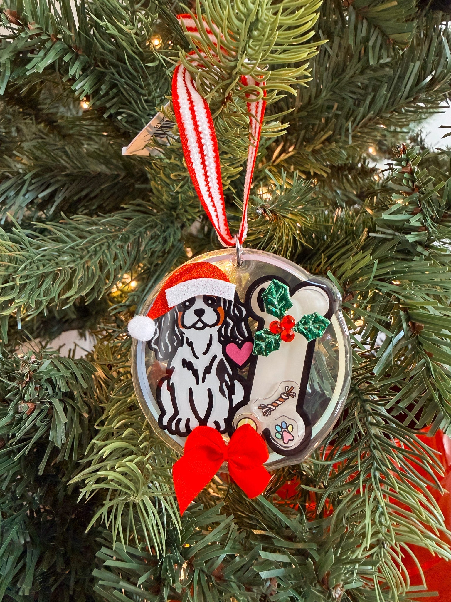 Cavalier King Charles Spaniel Christmas Ornament - Modern Companion