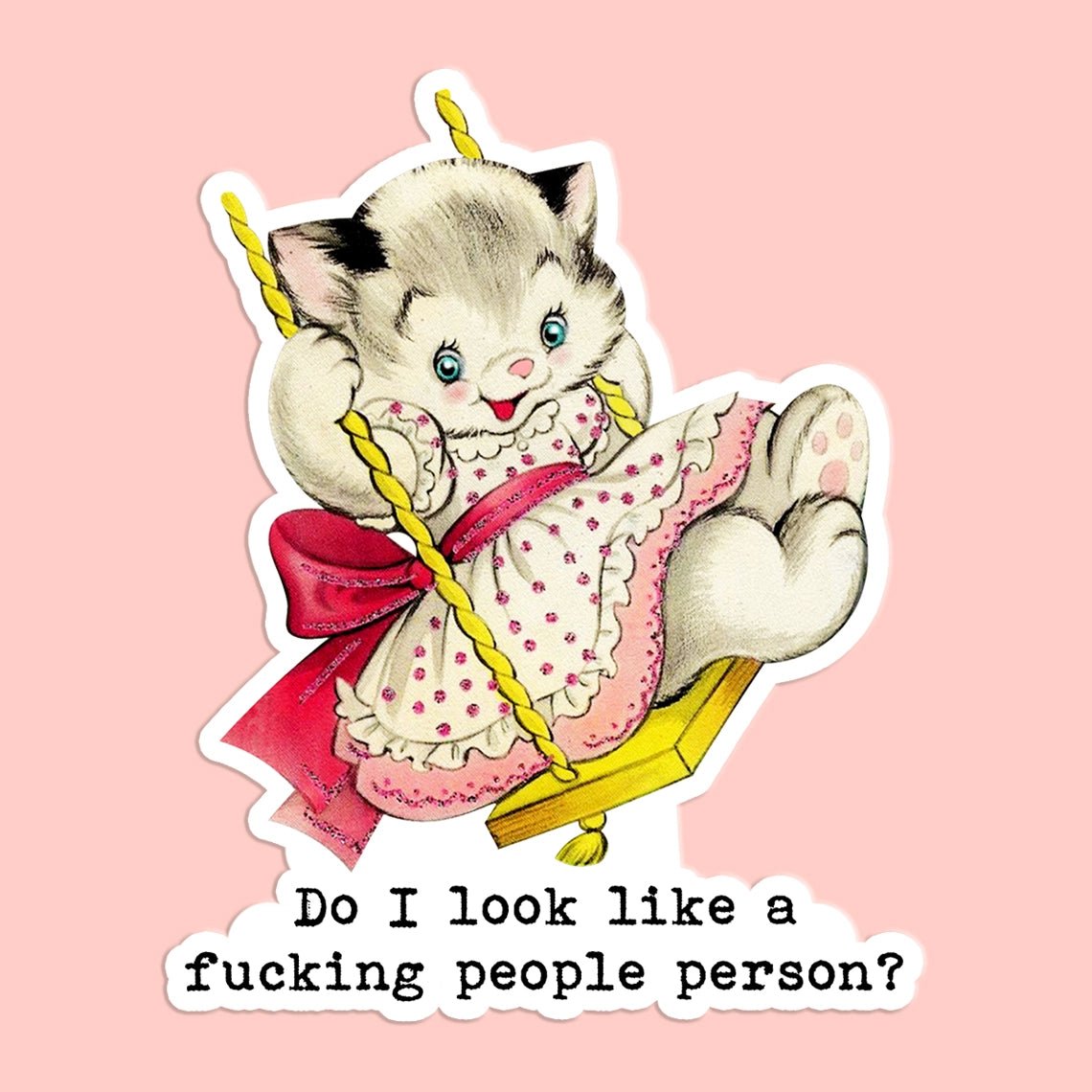 Do I Look Like A People Person Sticker - Modern Companion