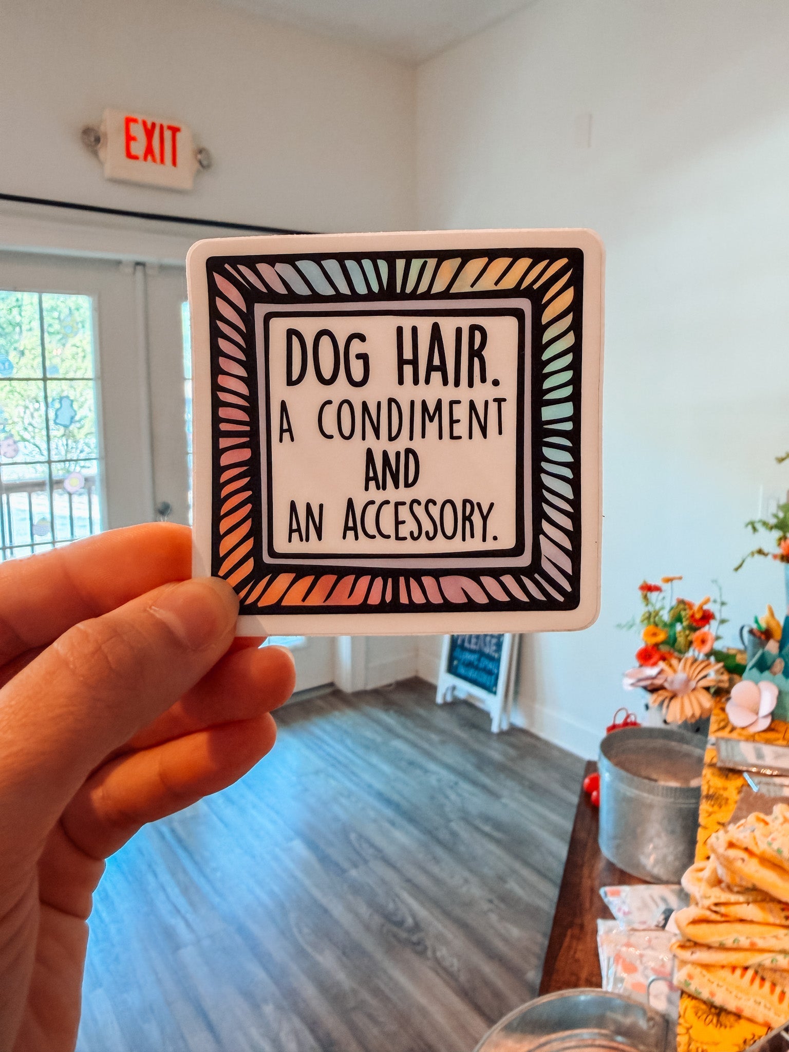 Dog Hair A Condiment Sticker - Modern Companion