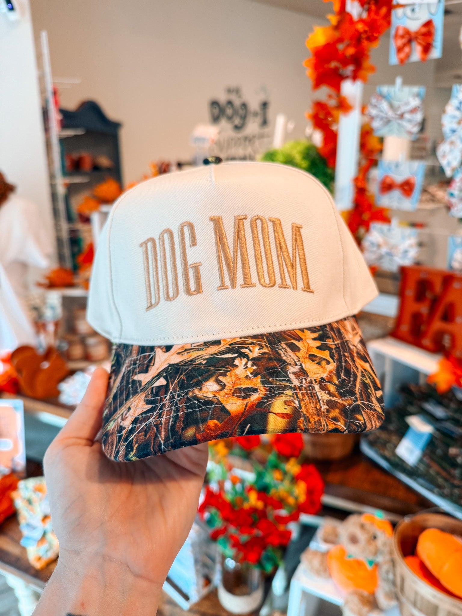Dog Mom Embroidery Camo Cap - Modern Companion