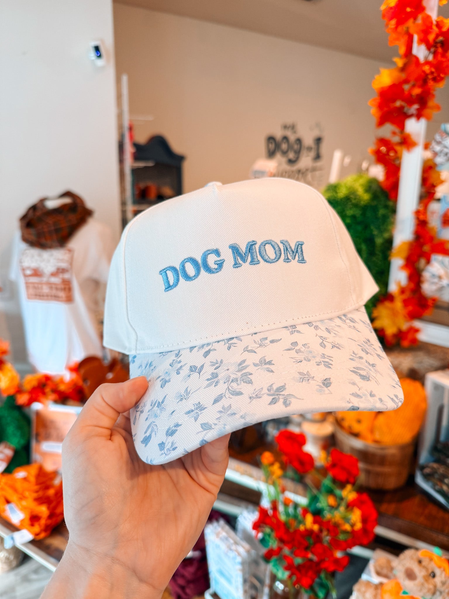 Dog Mom Floral Two Tone Trucker Hat - Modern Companion