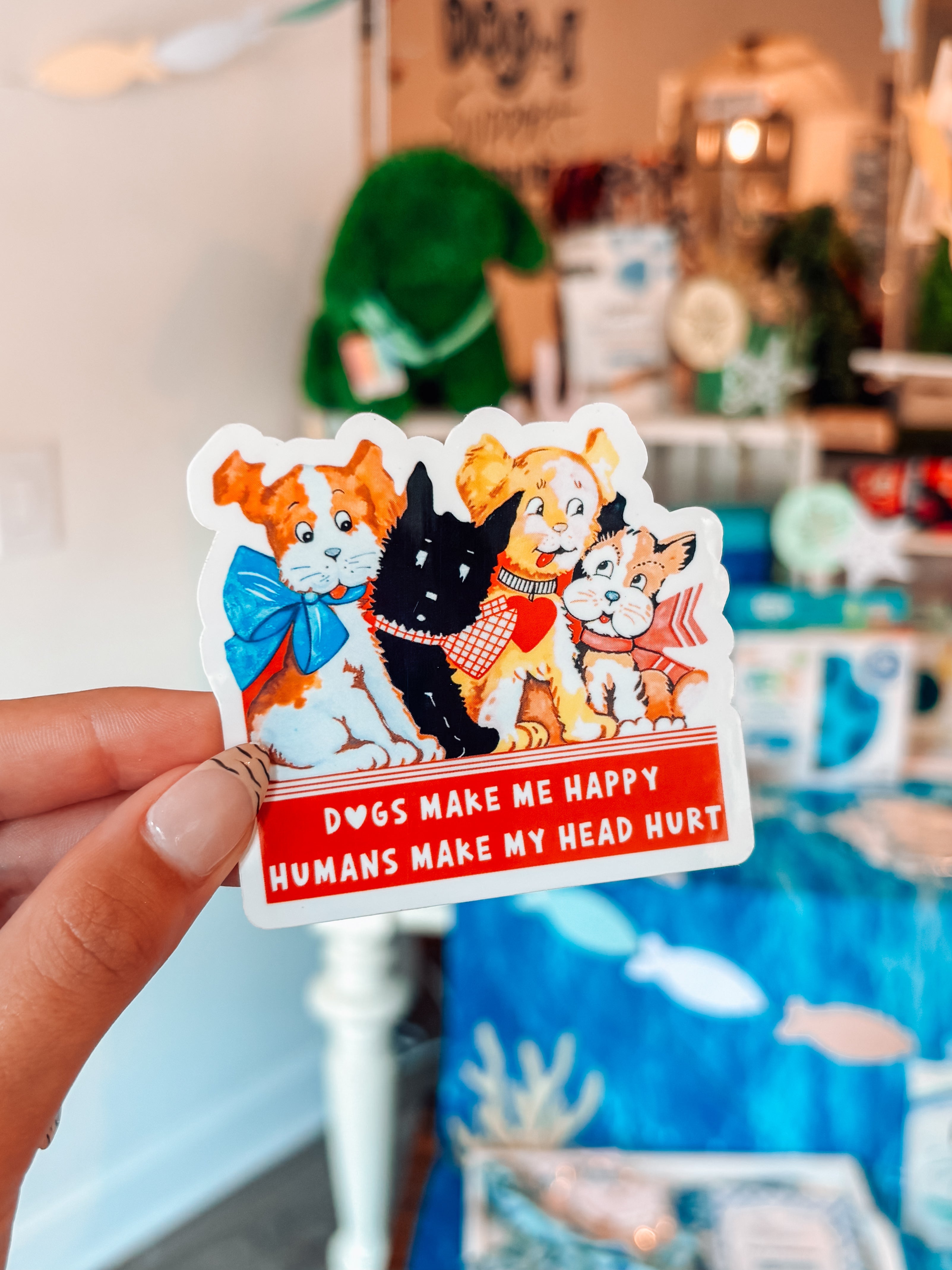 Dogs Make Me Happy Sticker - Modern Companion