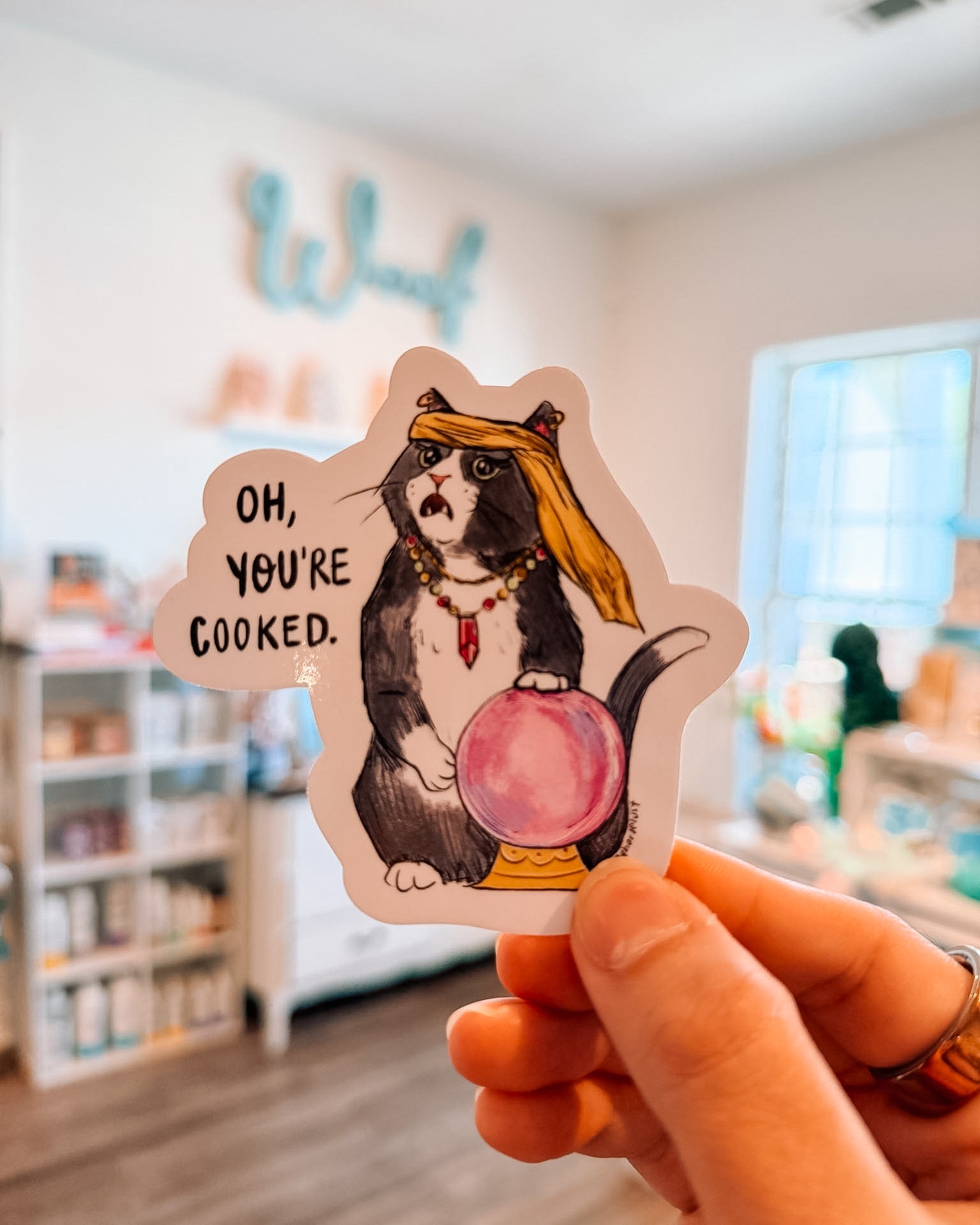 Fortune Kitty Vinyl Sticker - Modern Companion