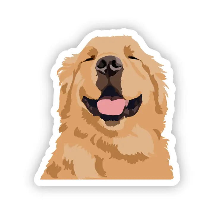 Golden Retriever Dog Vinyl Sticker - Modern Companion