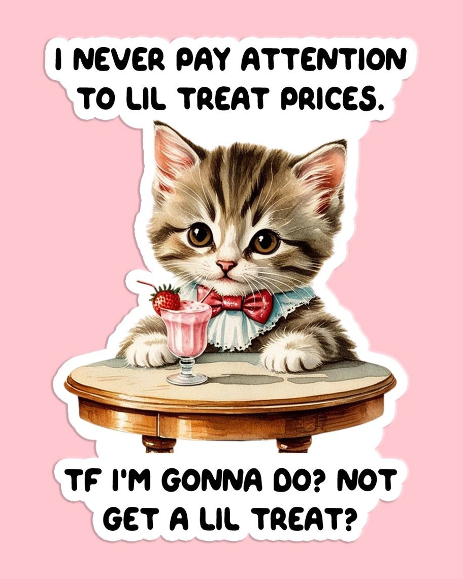 I Never Pay Attention To Lil Treat Prices Sticker - Modern Companion