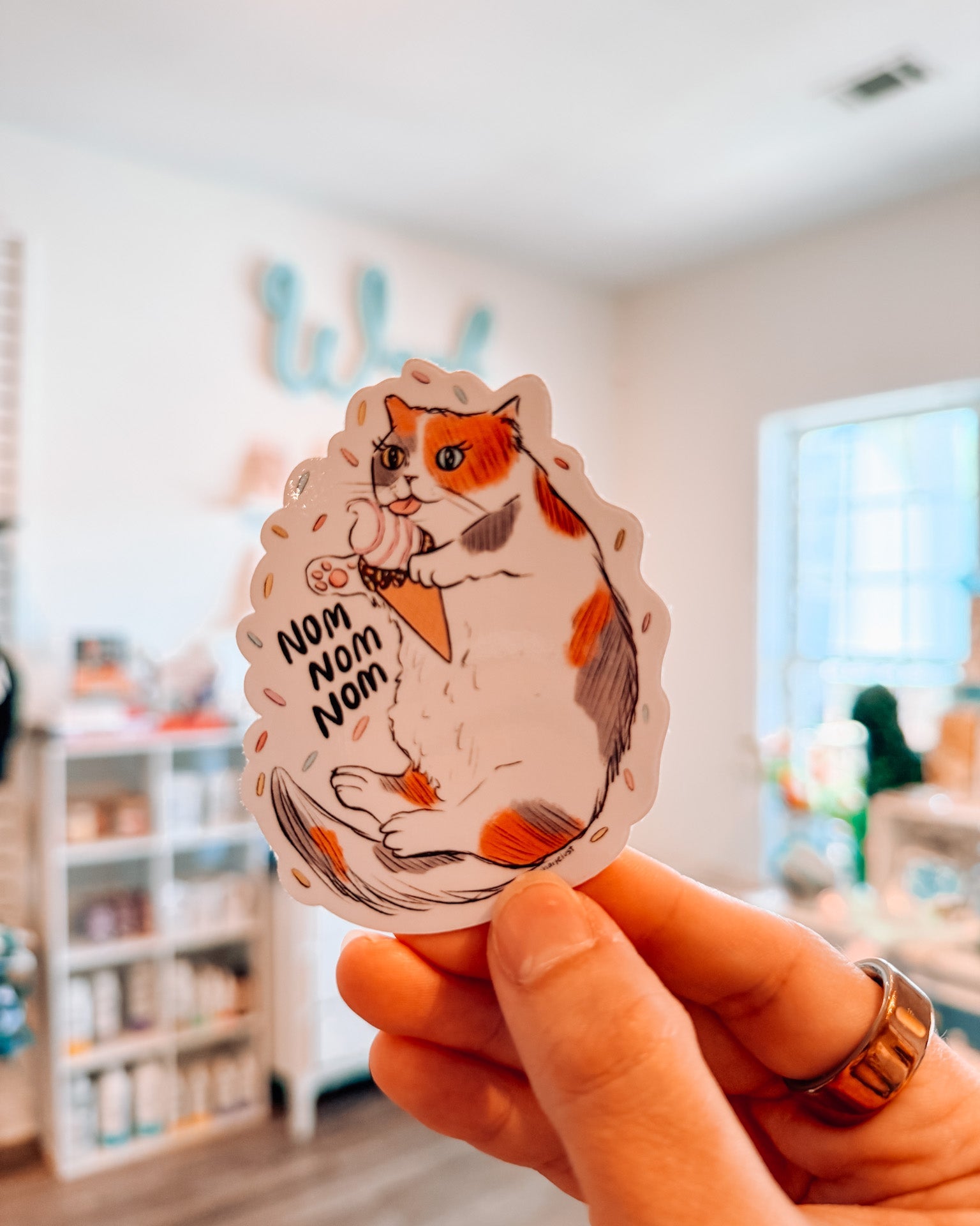 Ice Cream Cat Sticker - Modern Companion