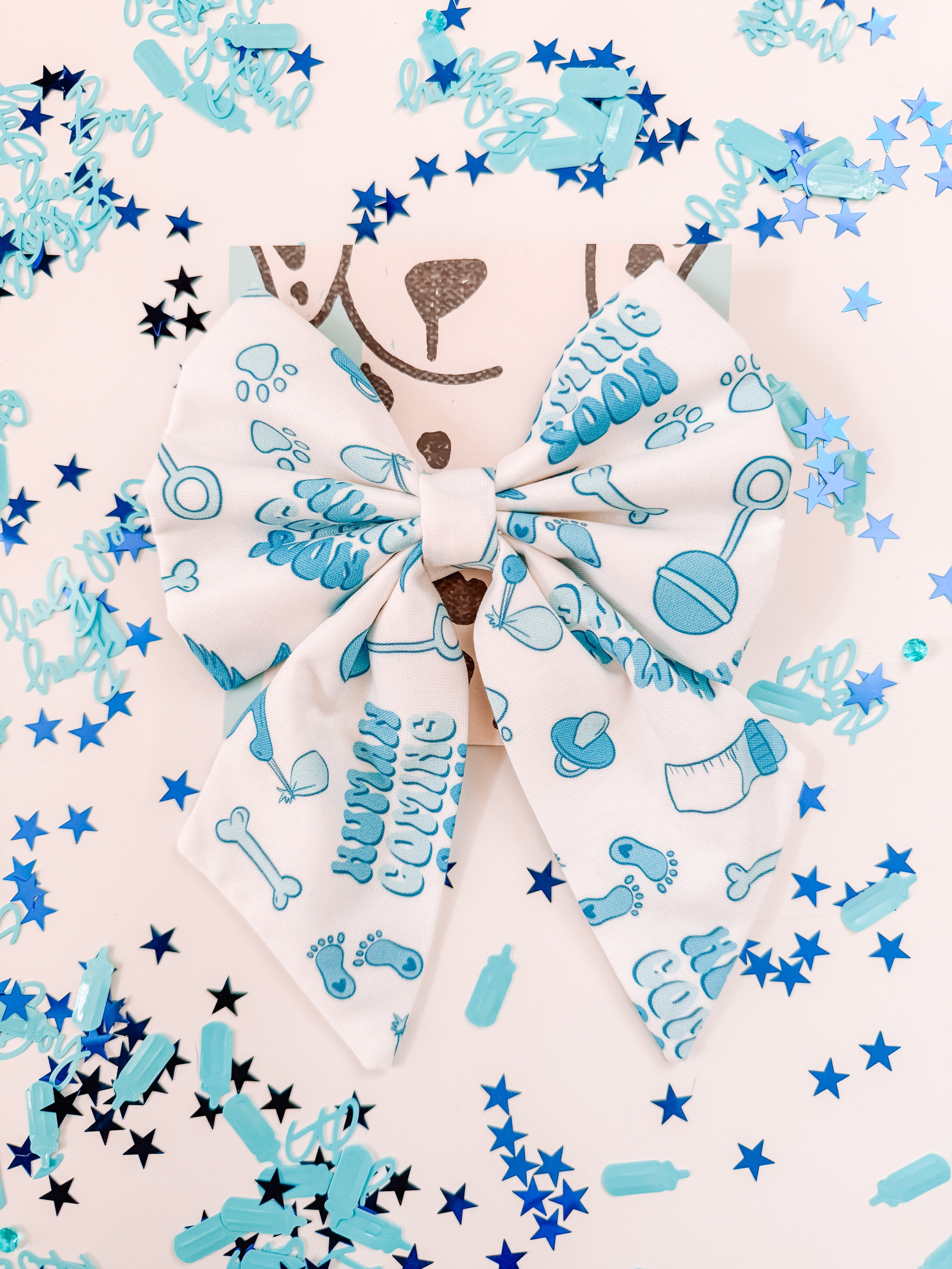 "I'm Getting A Human" Blue Pet Sailor Bow - Modern Companion