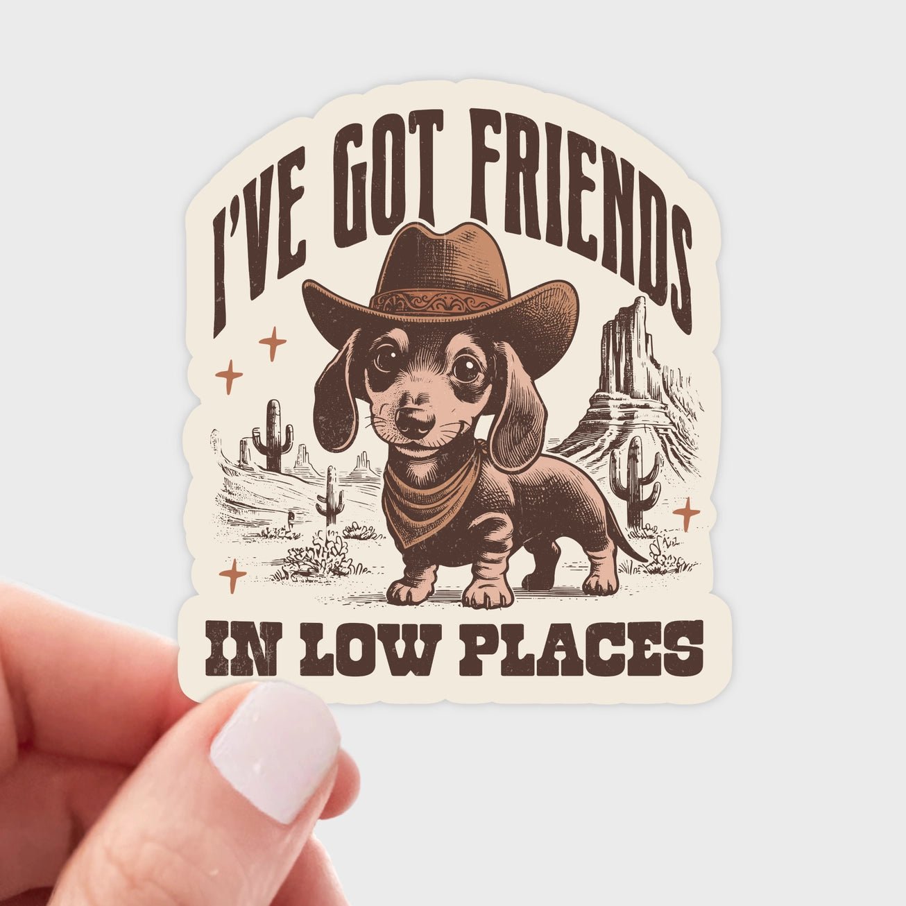 I've Got Friends in Low Places Sticker - Modern Companion