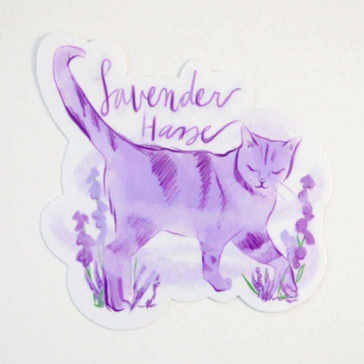 Lavender Haze Cat Sticker - Modern Companion
