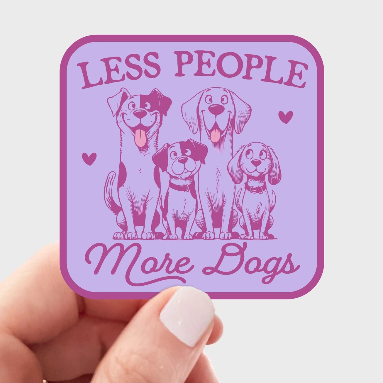 Less People More Dogs Sticker - Modern Companion