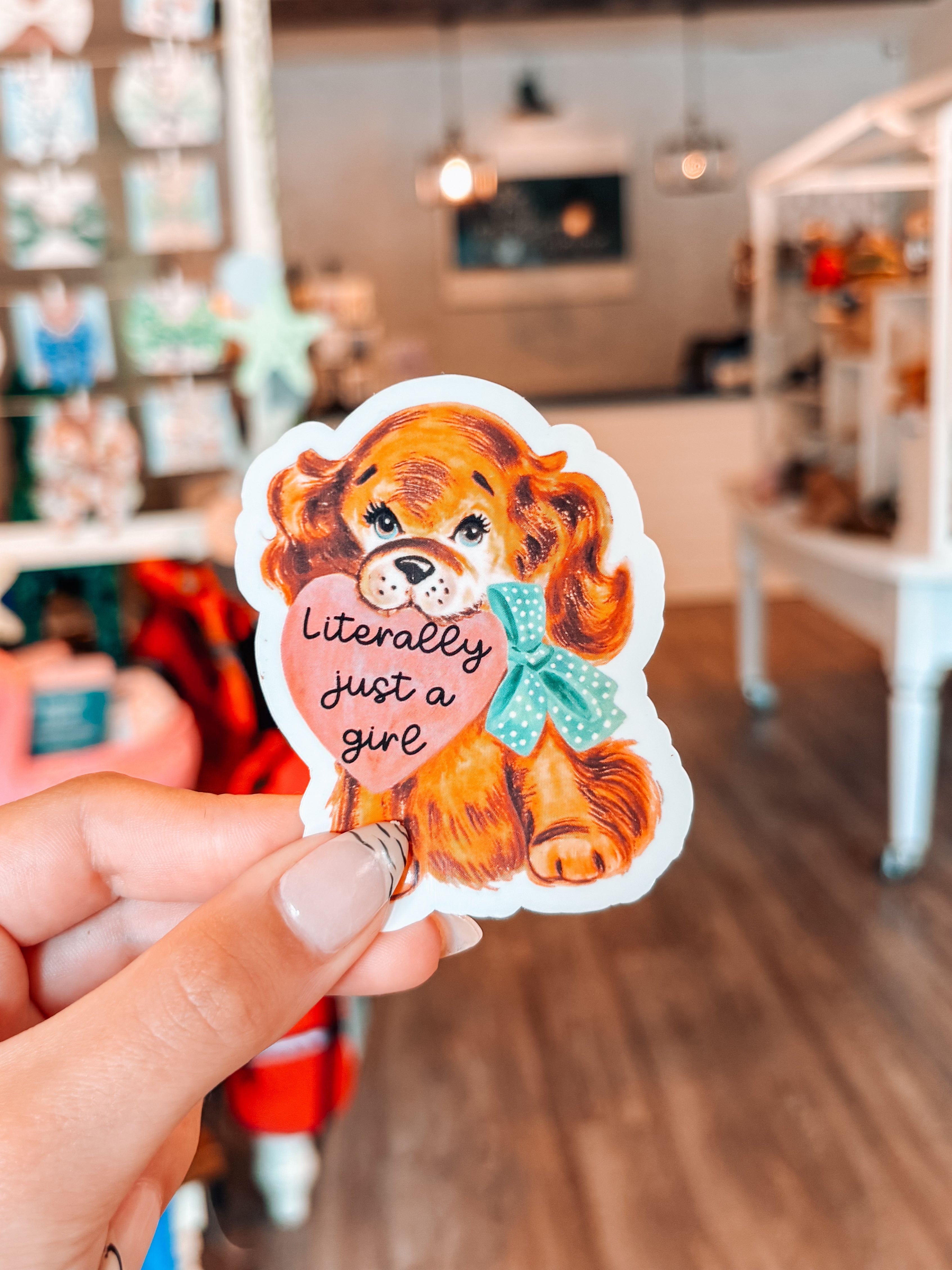 Literally Just A Girl Coquette Sticker - Modern Companion