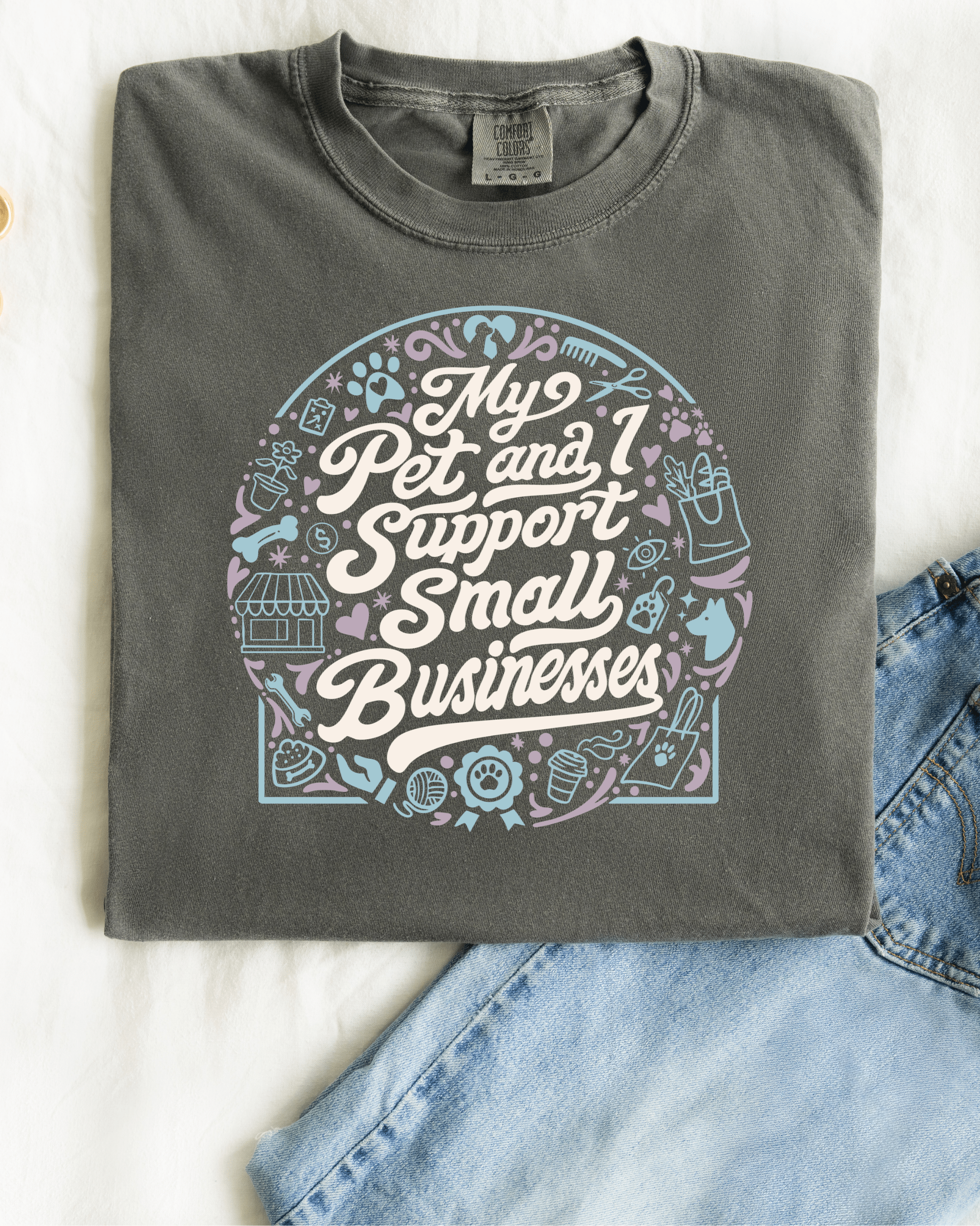 My Pet And I Support Small Businesses Tee - Modern Companion
