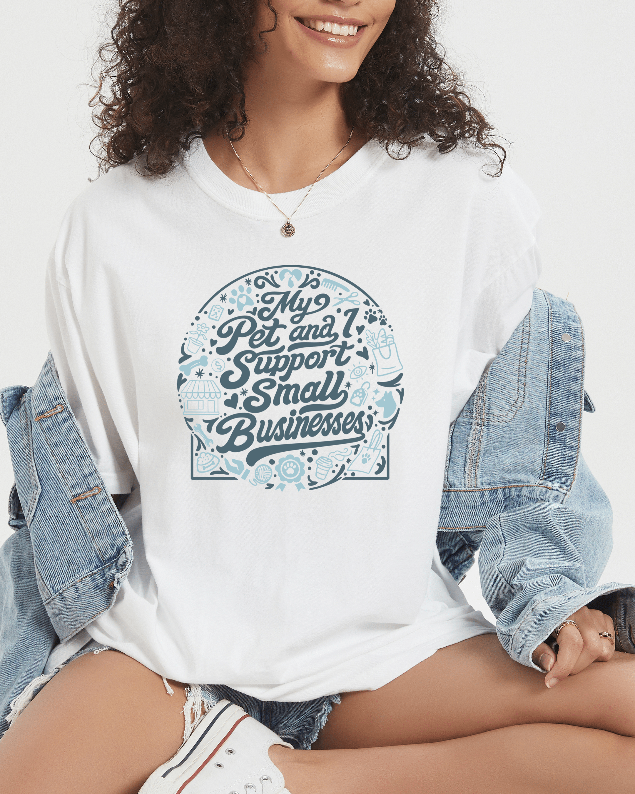My Pet And I Support Small Businesses Tee - Modern Companion