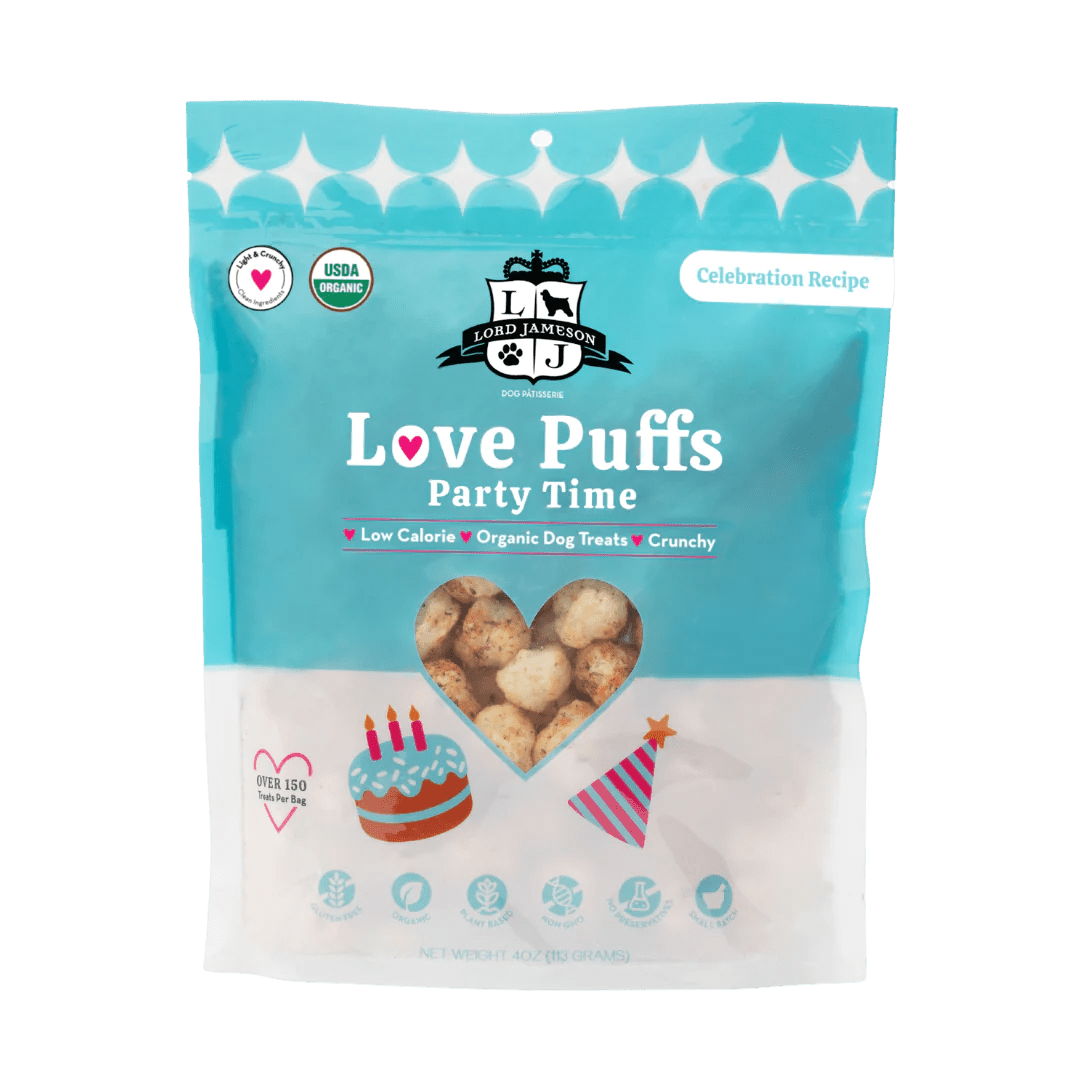 Party Time Love Puffs Organic Dog Treats - Modern Companion