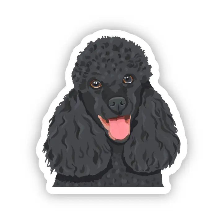 Poodle Black Dog Vinyl Sticker - Modern Companion
