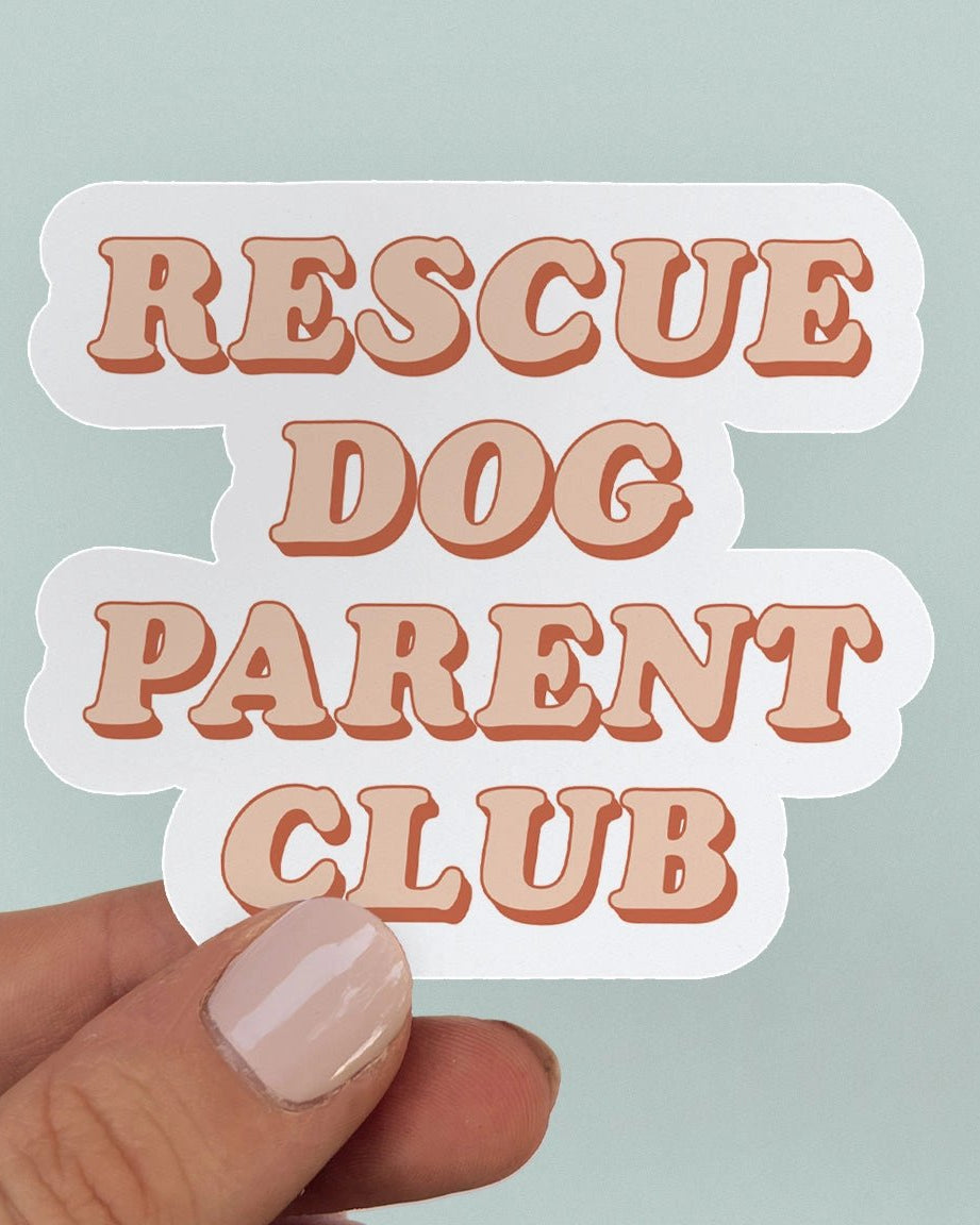 Rescue Dog Parent Club Sticker - Modern Companion
