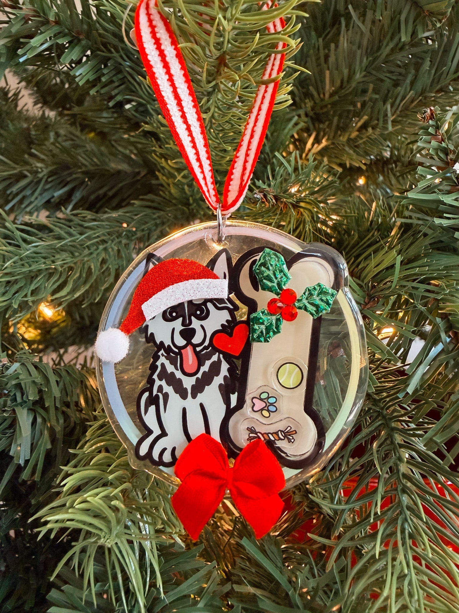 Siberian Husky Christmas Ornament - Modern Companion