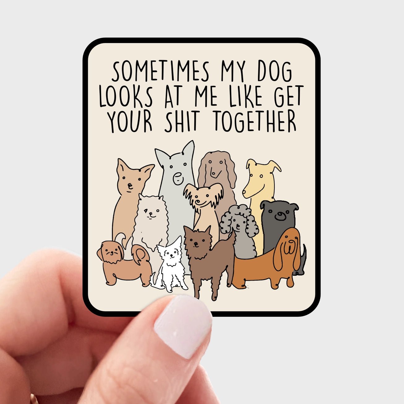 Sometimes My Dog Looks At Me Sticker - Modern Companion