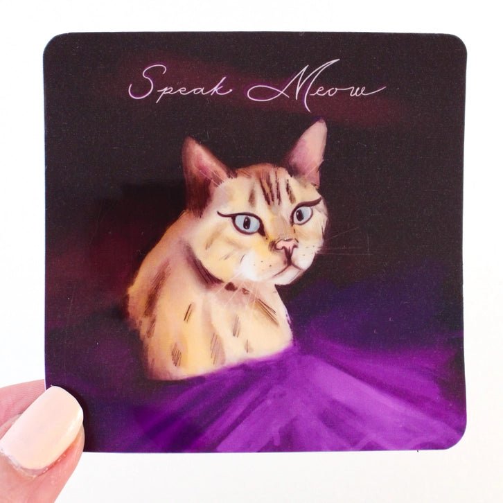 Speak Meow Cat Sticker - Modern Companion