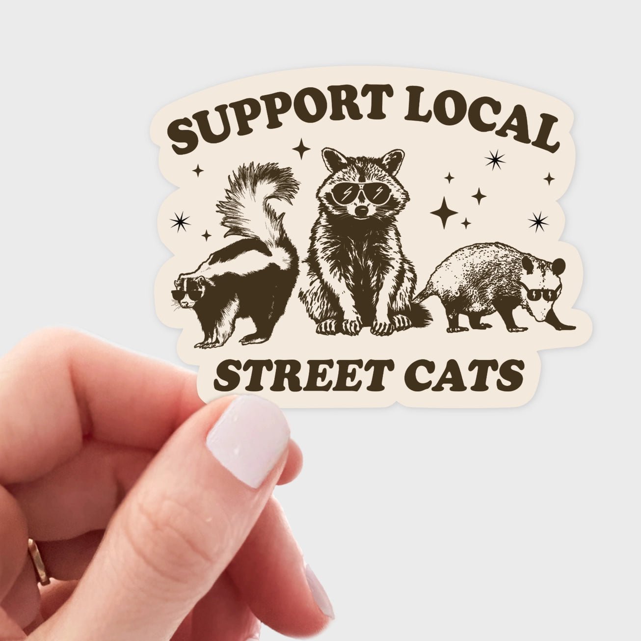Support Local Street Cats Sticker - Modern Companion