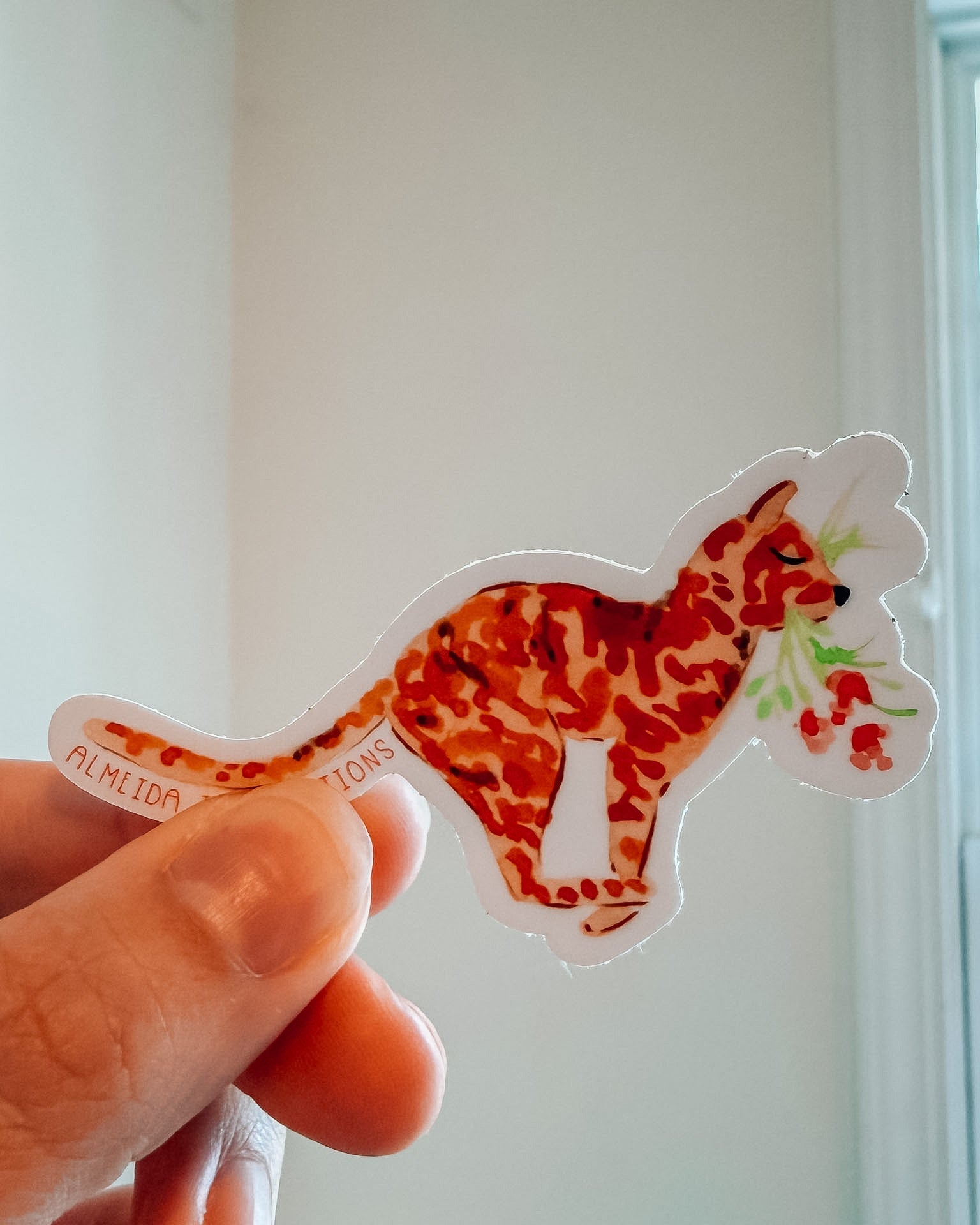 Tabby Cat Sticker - Modern Companion
