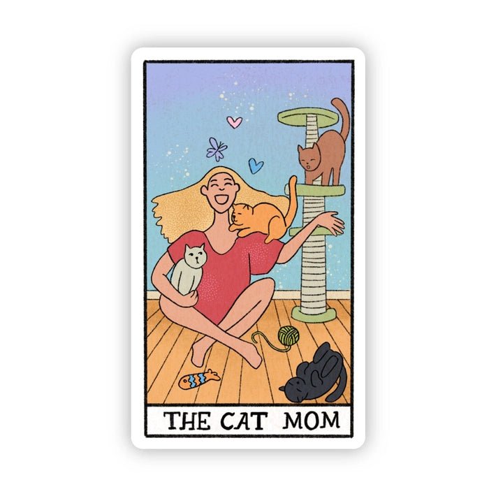 "the Cat Mom" Tarot Card Sticker - Modern Companion