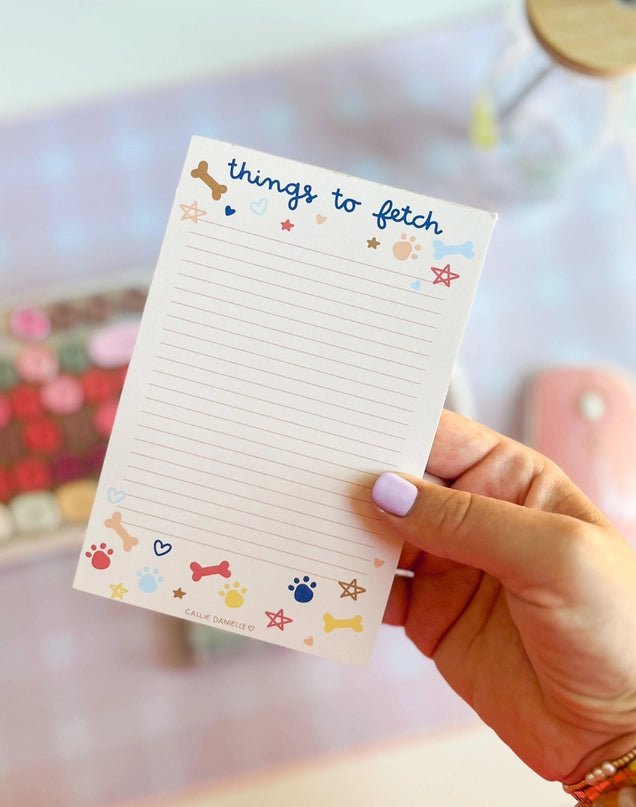 Things To Fetch Dog Notepad - Modern Companion
