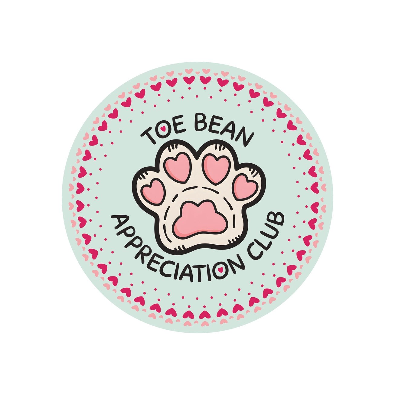 Toe Bean Appriciation Club Sticker - Modern Companion