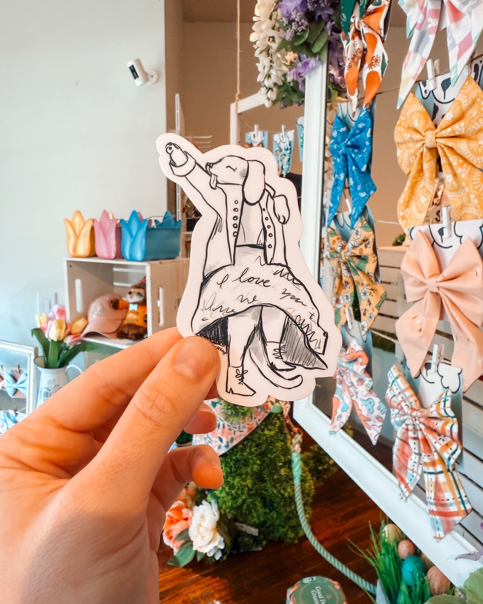 Tortured Poet Swiftie Pup Sticker - Modern Companion