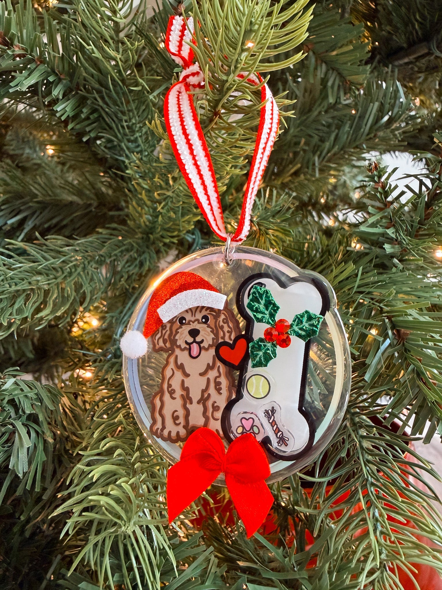 Toy Poodle Christmas Ornament - Modern Companion