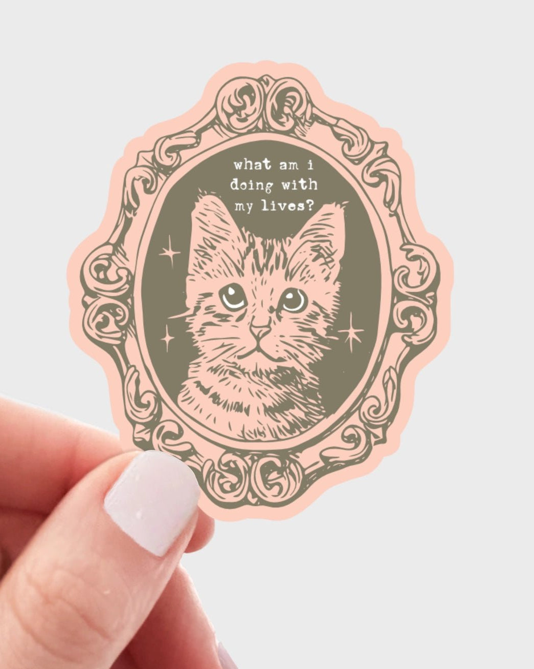 What Am I Doing with My Lives Sticker - Modern Companion