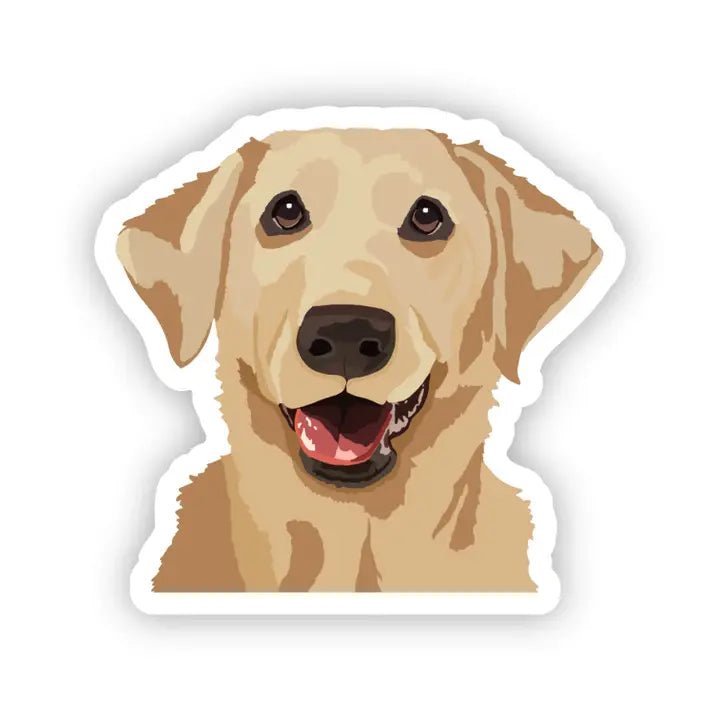 Yellow Labrador Dog Vinyl Sticker - Modern Companion