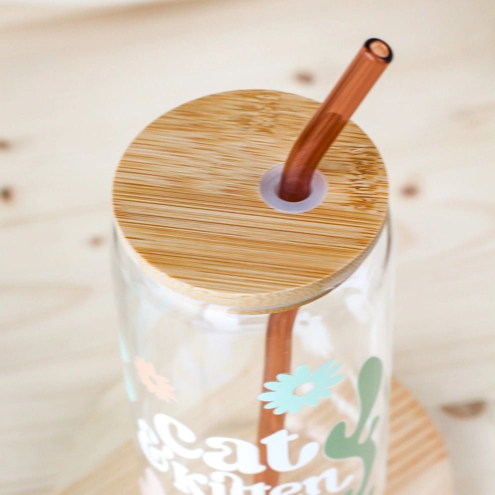 Cat & Kitten Club Glass Cup - Modern Companion