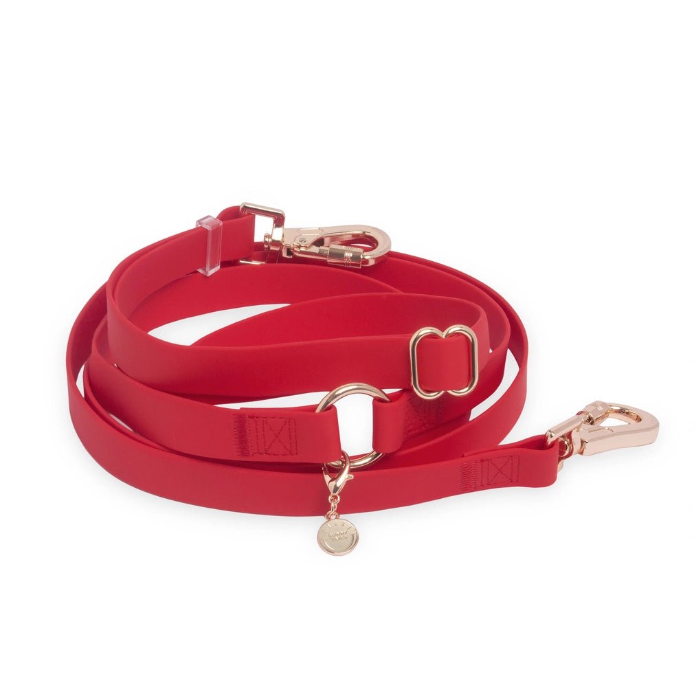 Cherry Red HandsFree Waterproof Leash Modern Companion