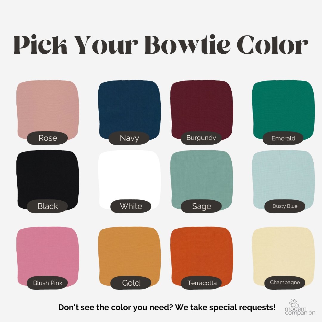 Customizable Color Pet Bow Tie - Modern Companion