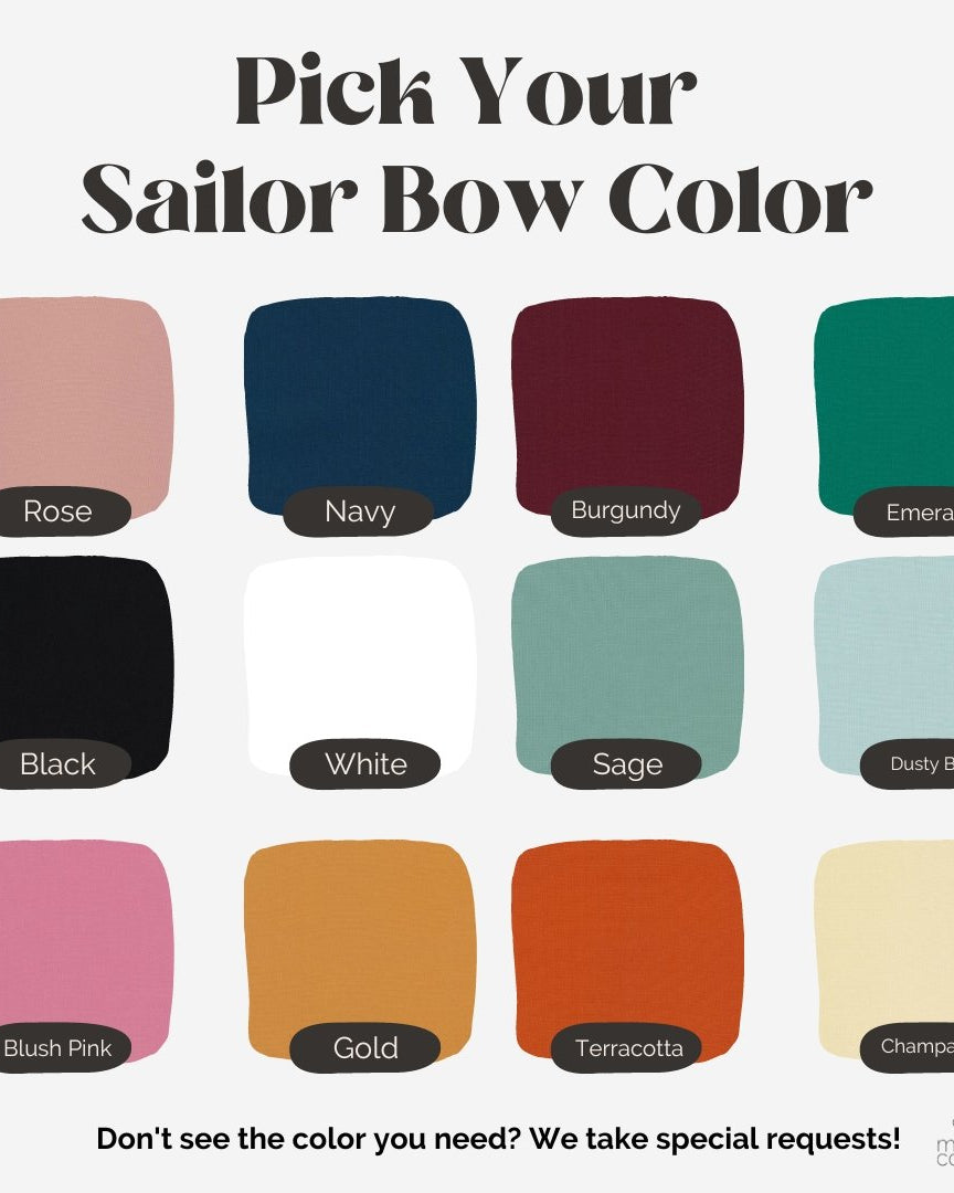 Customizable Color Sailor Bow - Modern Companion