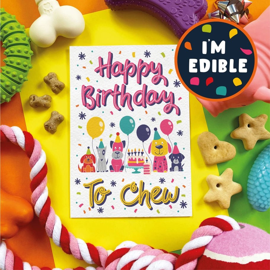 Happy Birthday To Chew - Edible Bacon Birthday Day Card - Modern Companion