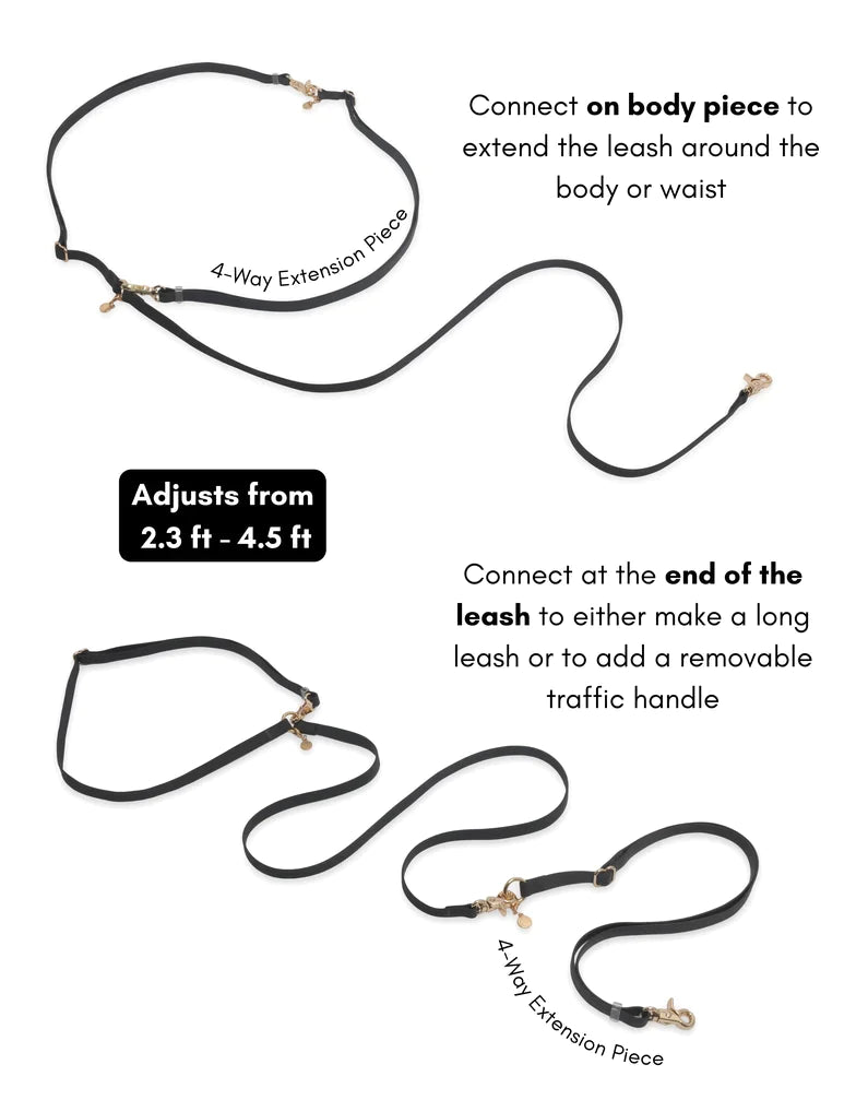Lavender Hands Free Leash 4-Way Extension - Modern Companion