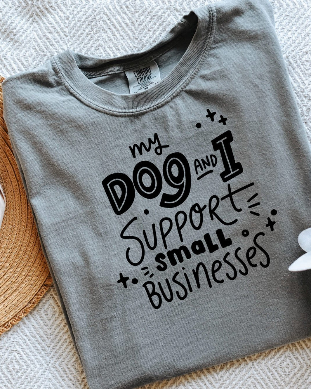 "My Dog and I Support Small Businesses ™️" Tee - Modern Companion