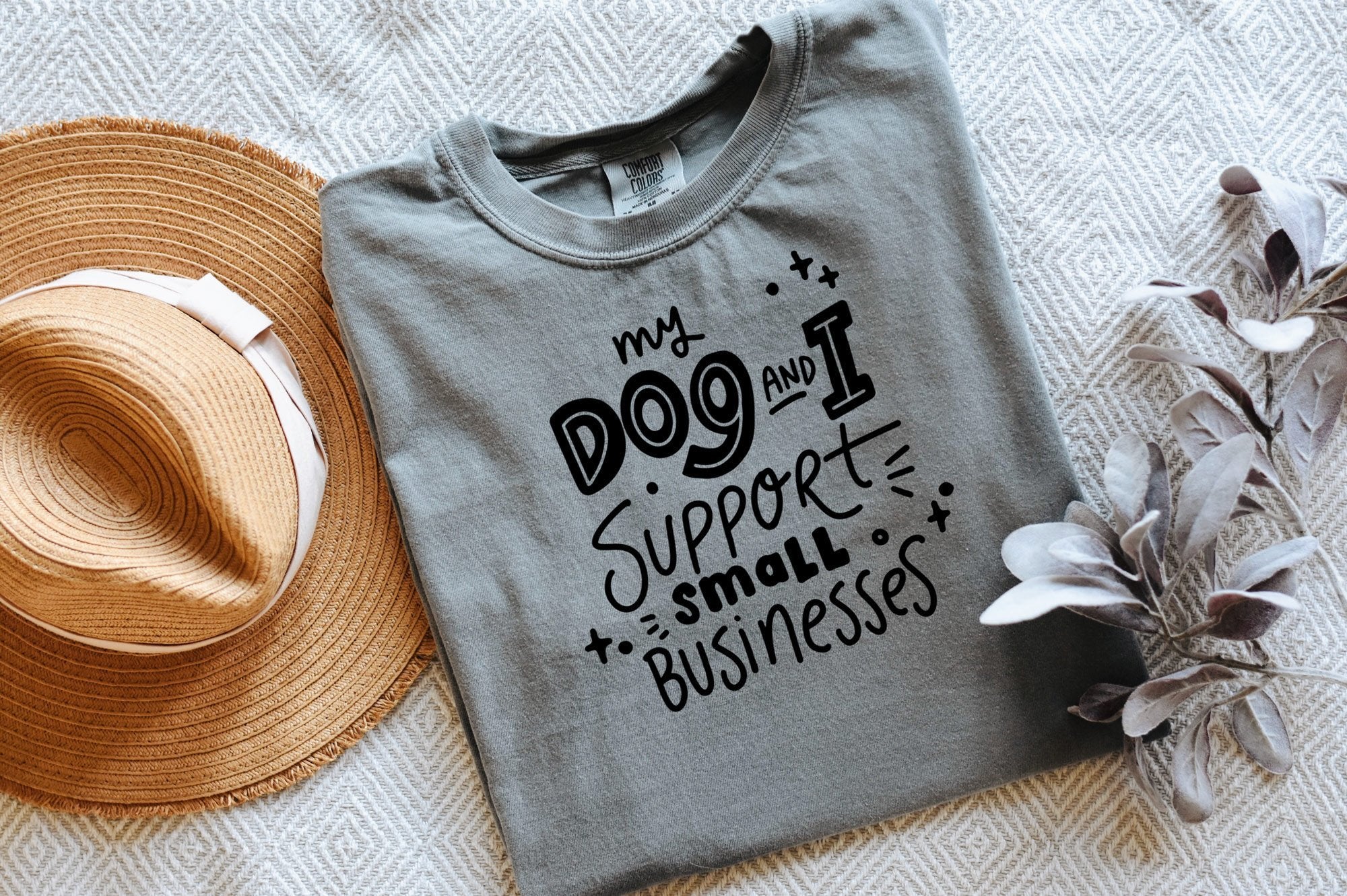 "My Dog and I Support Small Businesses ™️" Tee - Modern Companion