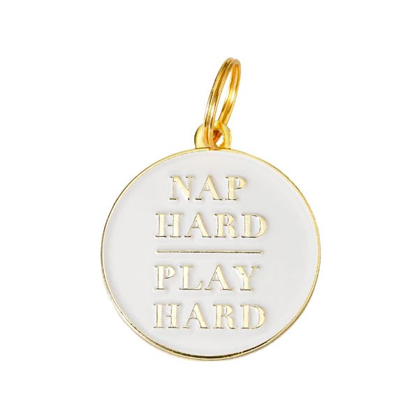 Nap Hard Play Hard Pet ID Tag - Modern Companion