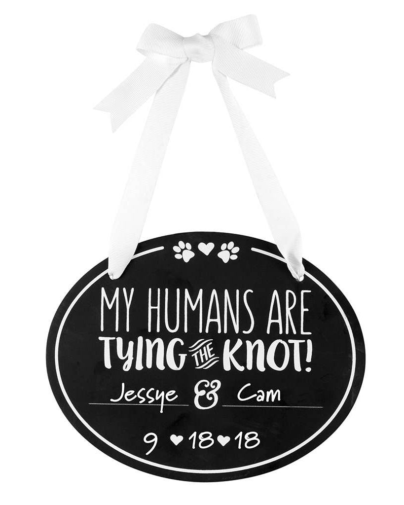 Pet Wedding Announcement Chalkboard - Modern Companion