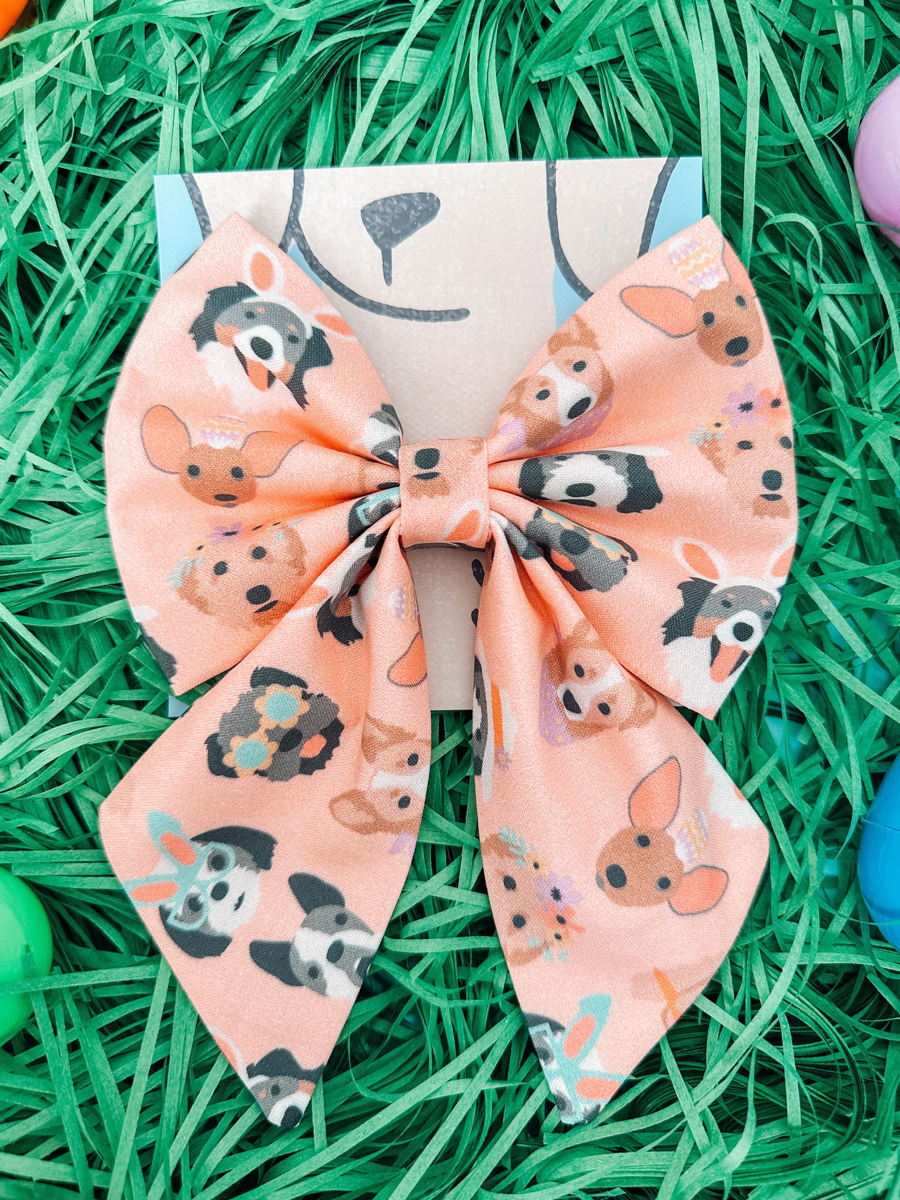 Pink Easter Bunnies Sailor Bow - Modern Companion
