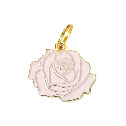 Pink Rose Pet ID Tag - Modern Companion