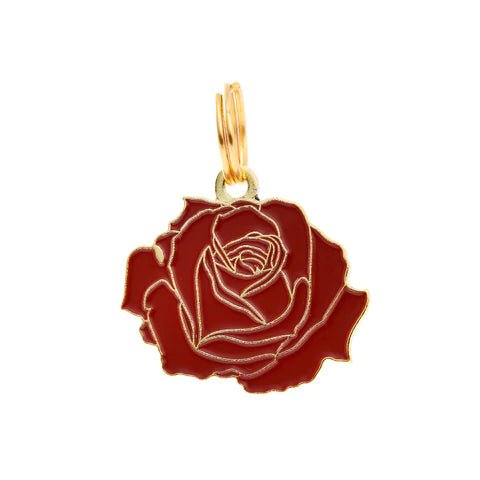 Red Rose Pet ID Tag - Modern Companion