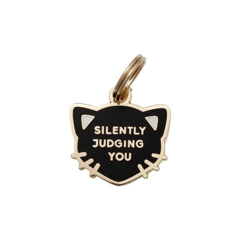 Silently Judging You - Black Pet ID Tag - Modern Companion