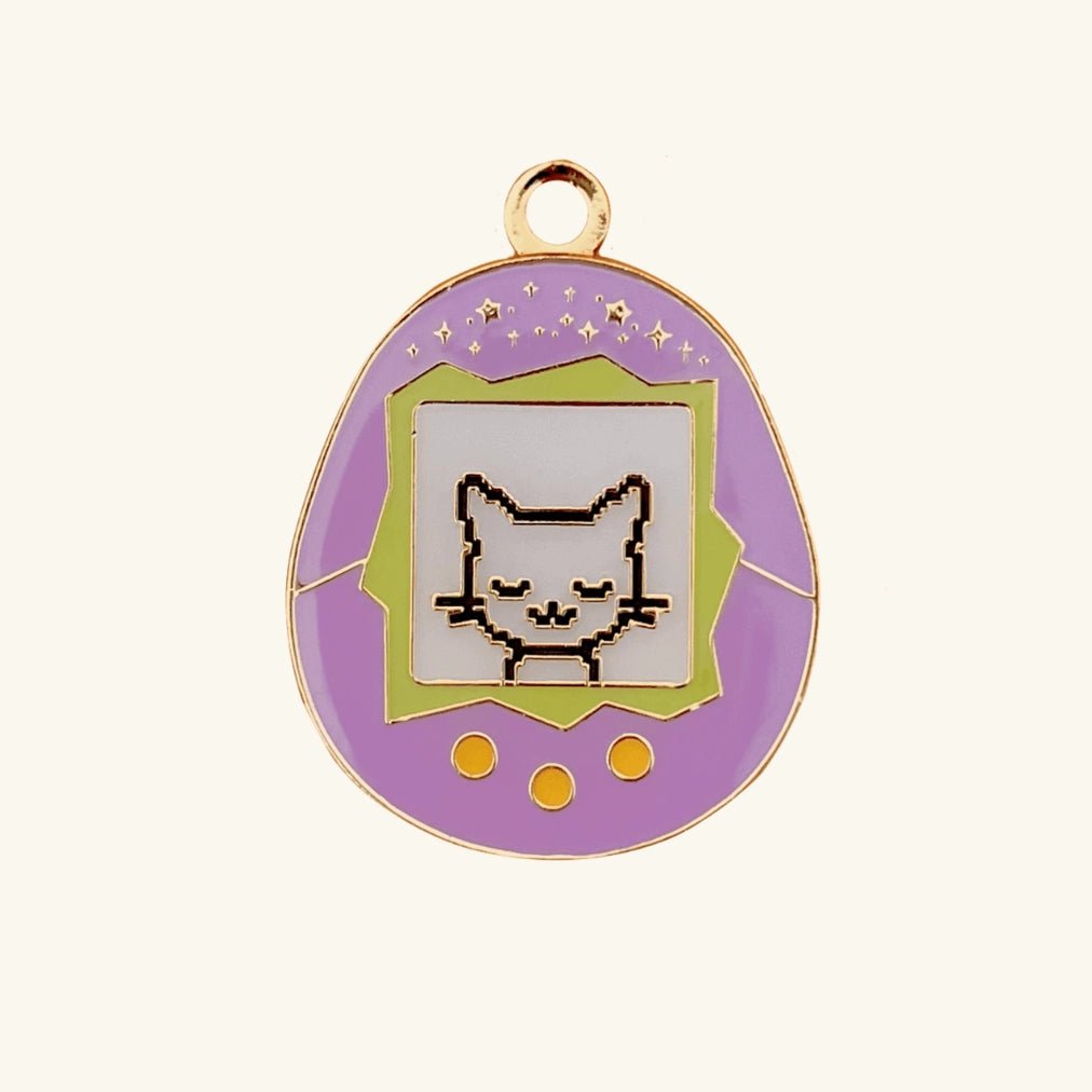 Tamagotchi Cat Pet ID Tag - Modern Companion