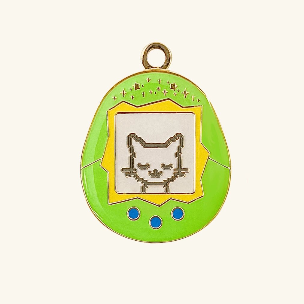 Tamagotchi Cat Pet ID Tag - Modern Companion