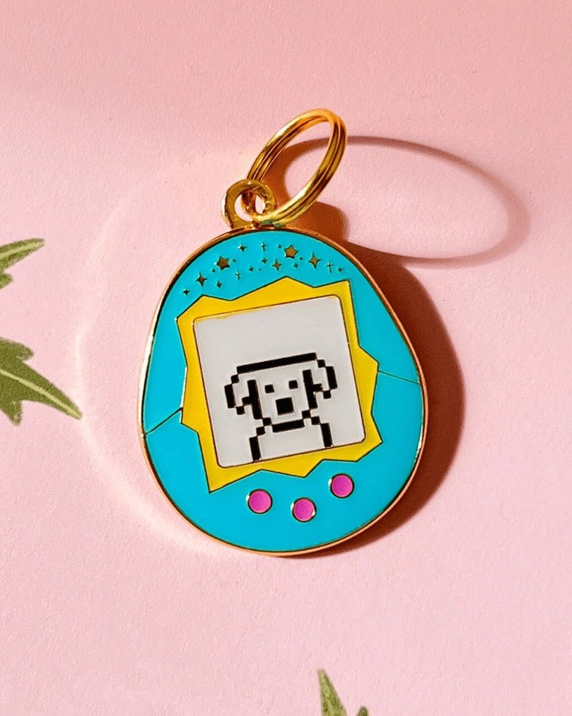 Tamagotchi Dog Pet ID Tag - Modern Companion