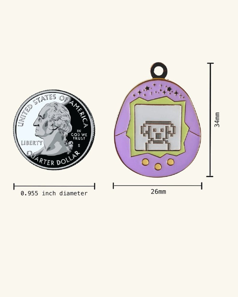 Tamagotchi Dog Pet ID Tag - Modern Companion